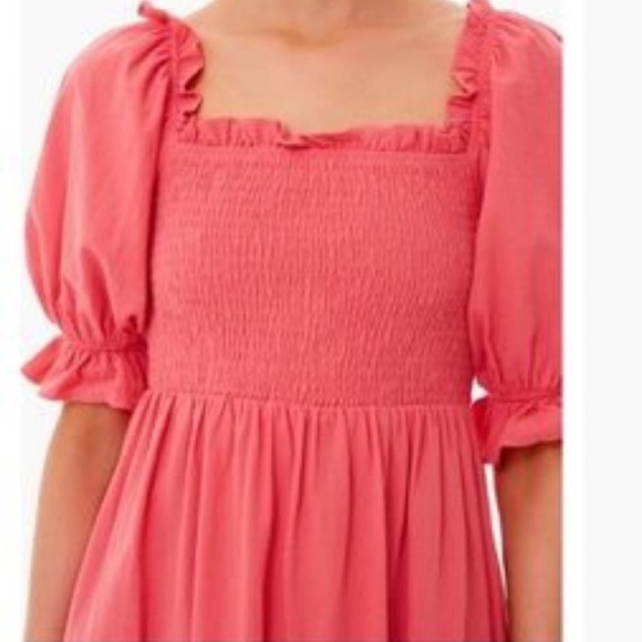 Pomander Place Coral Midi Dress - Picture 2 of 8